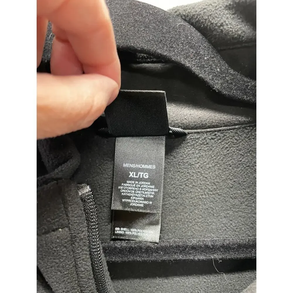 North Face Men's Fleece Vest Size XL Black color Embroidered Logo on Chest
